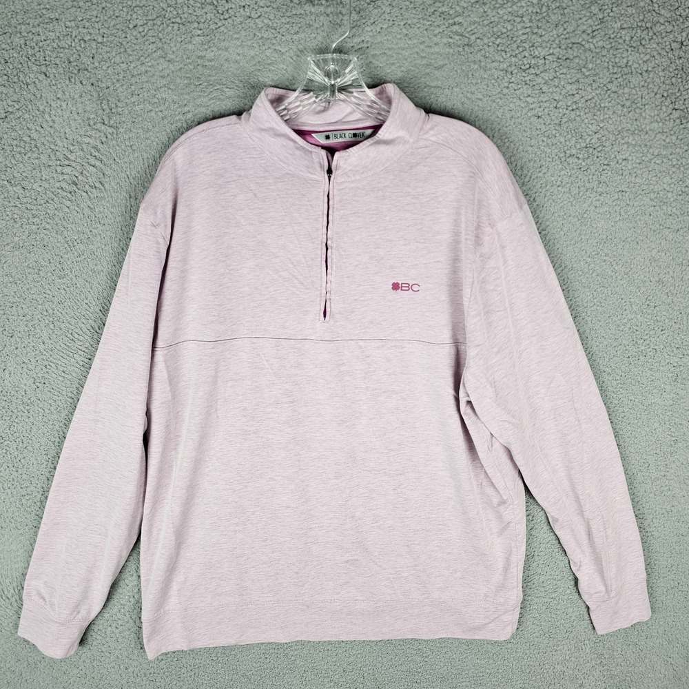 Black Clover Live Lucky Sweatshirt Mens XL Classic Long Sleeve 1/4 Zip Pullover